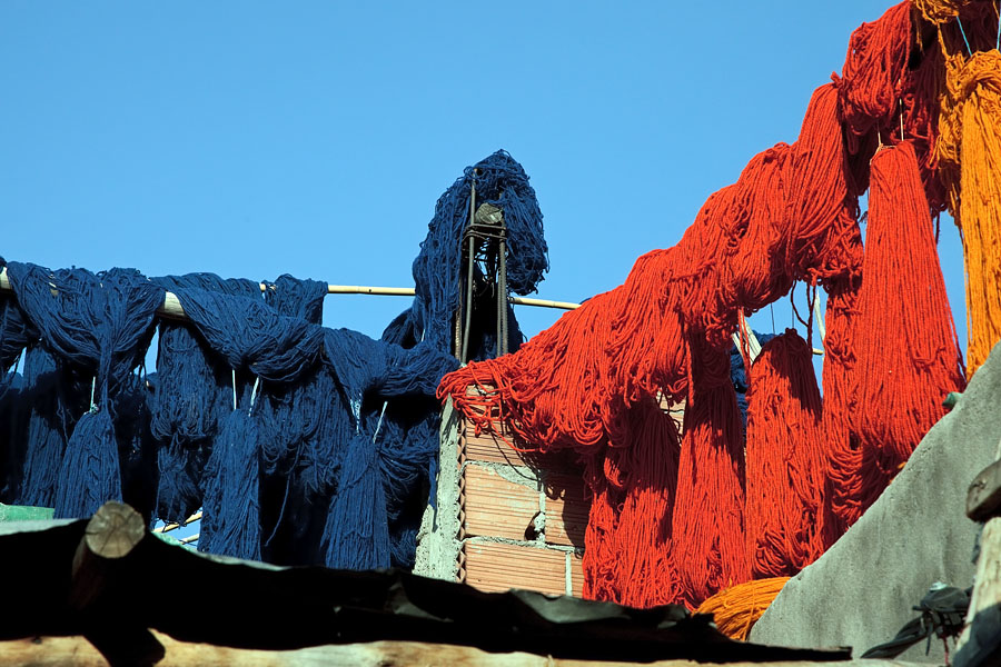  Wool dying Marrakech   Morocco